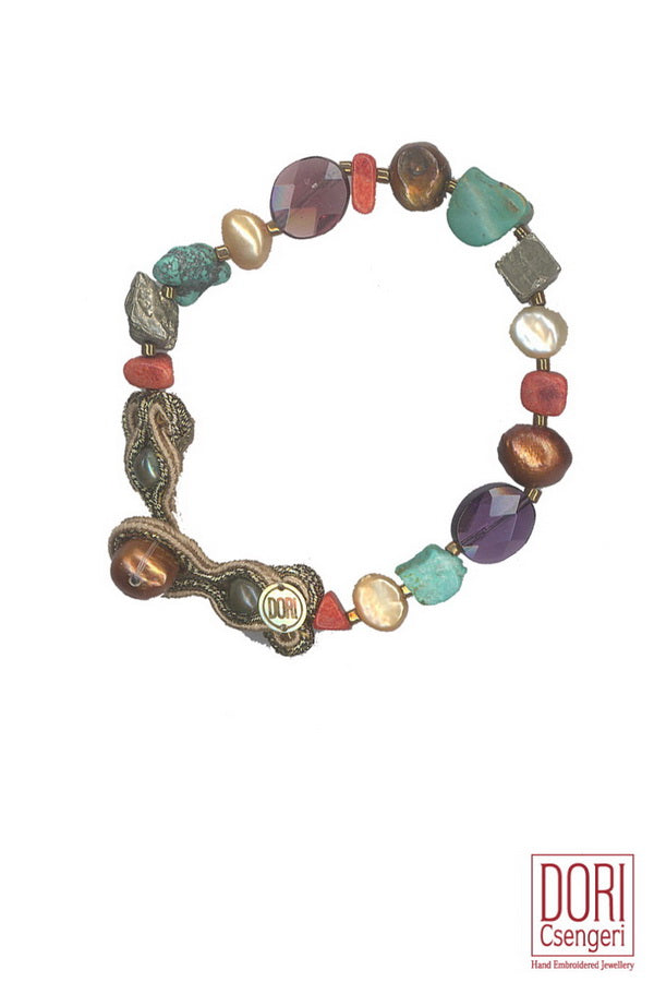 Cuff 1-line Multicolor Bracelet