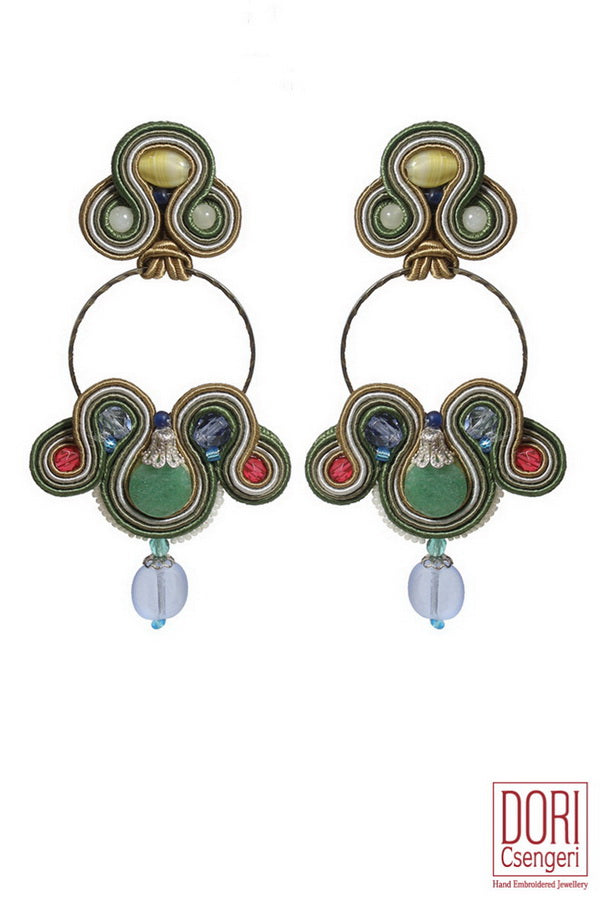 Forest Showy Hoop Earrings