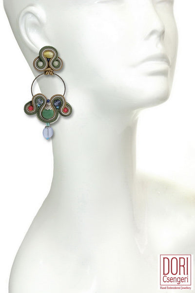 Forest Showy Hoop Earrings