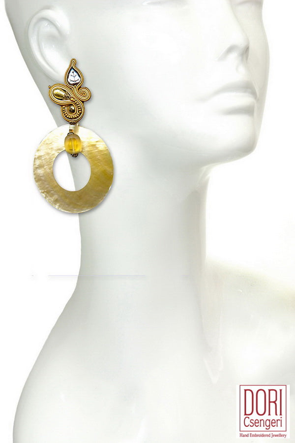 Seraphina Shell Hoop Earrings