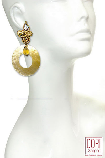 Seraphina Shell Hoop Earrings