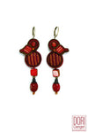 Stripes bordo stylish Earrings