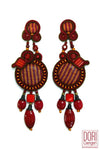 Stripes bordo Showy Earrings