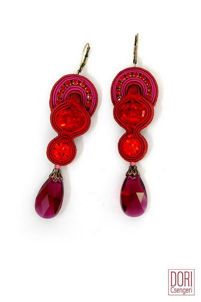 Scandal Red Drop Earrings
