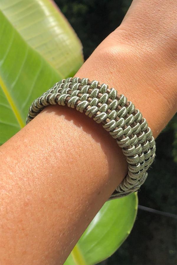 Amelie Trendy Grey-Green Bracelet