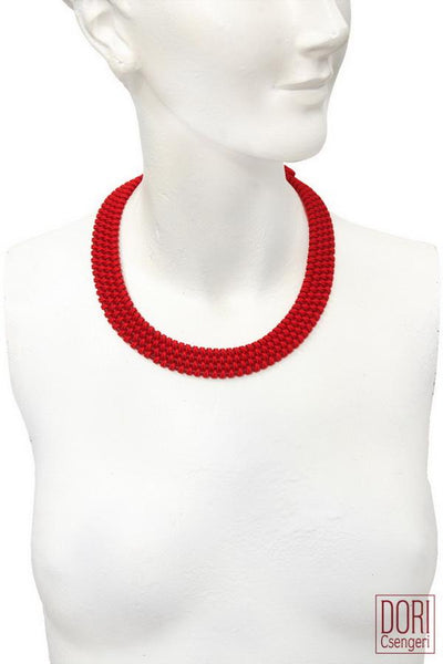 Amelie Trendy Red Collar necklace