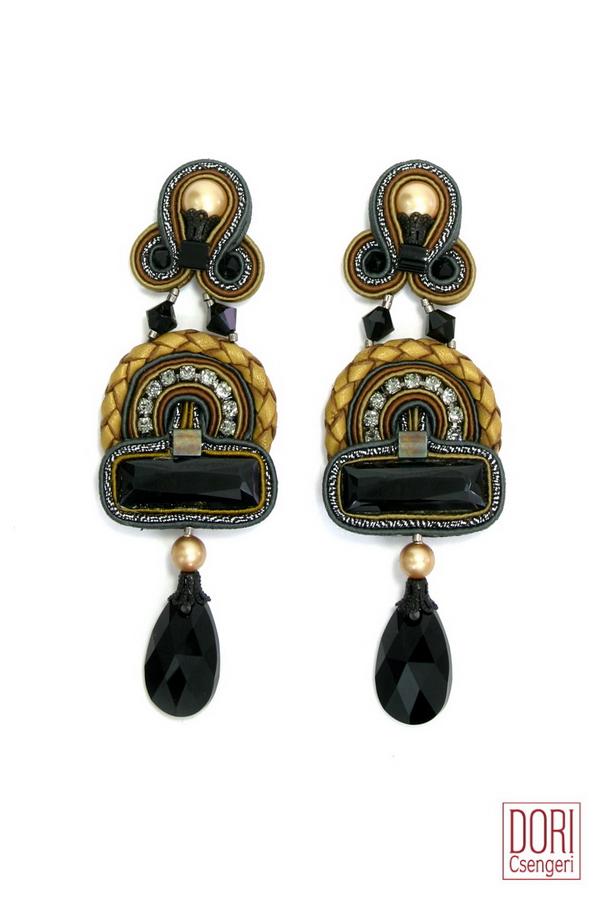 Opera Black Crystal Earrings