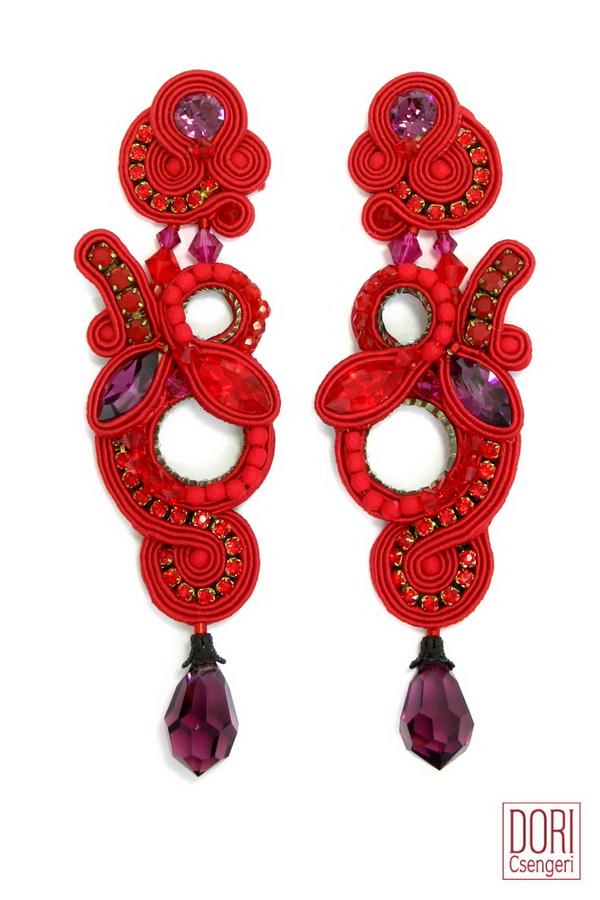 Lipstick Statement Earrings