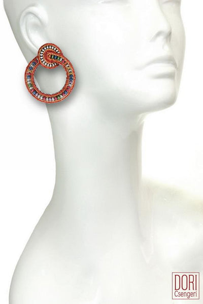 Fireworks Clip-on Hoop Earrings