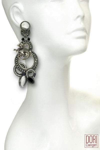 Lady Dragon Statement Earrings