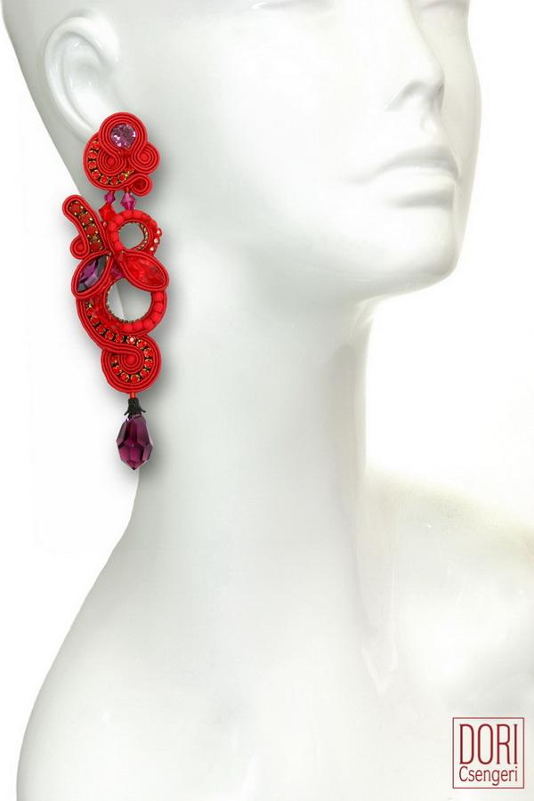 Lipstick Statement Earrings