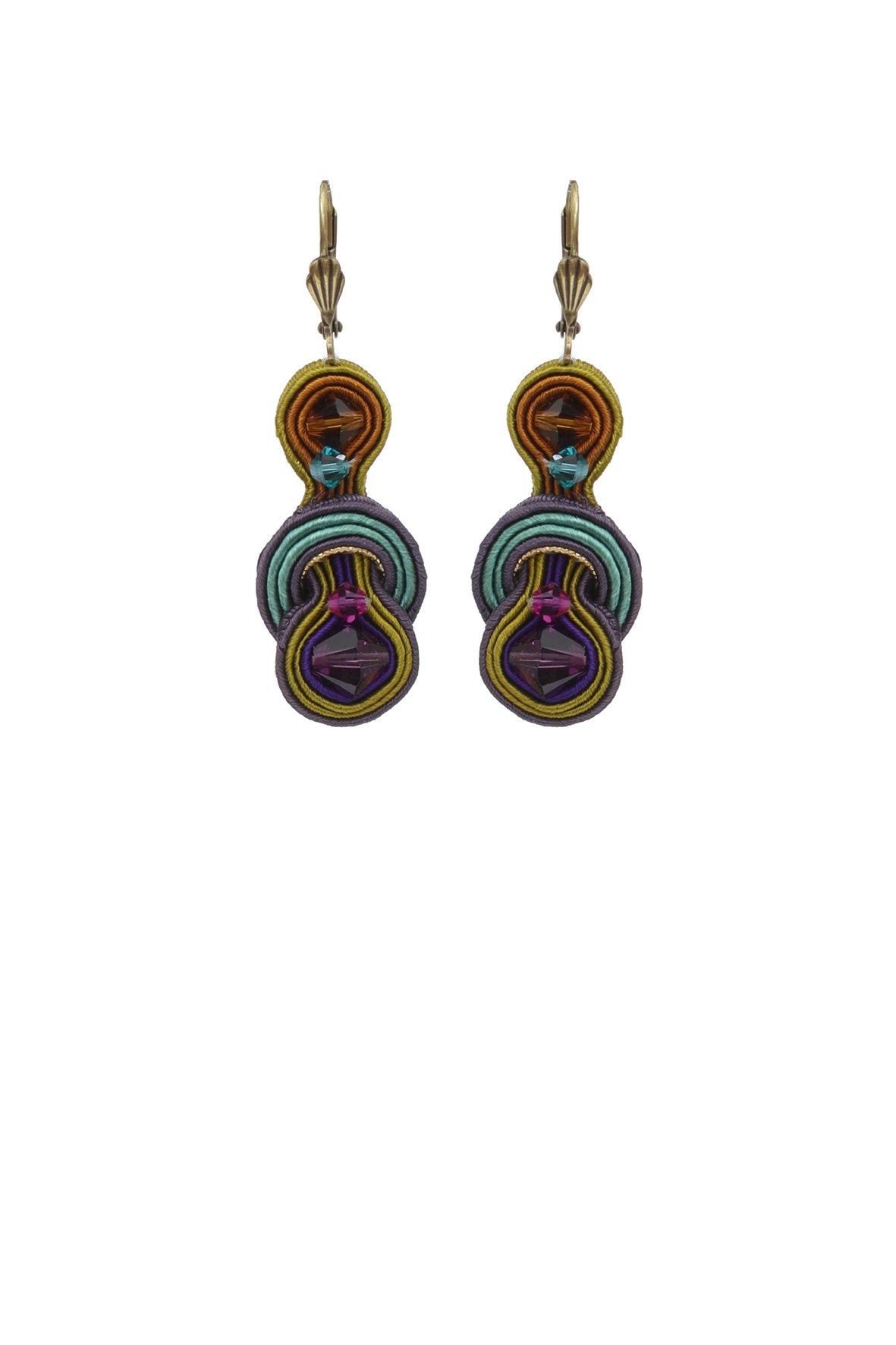 Hola Trendy Turquoise-Multicolor Earrings