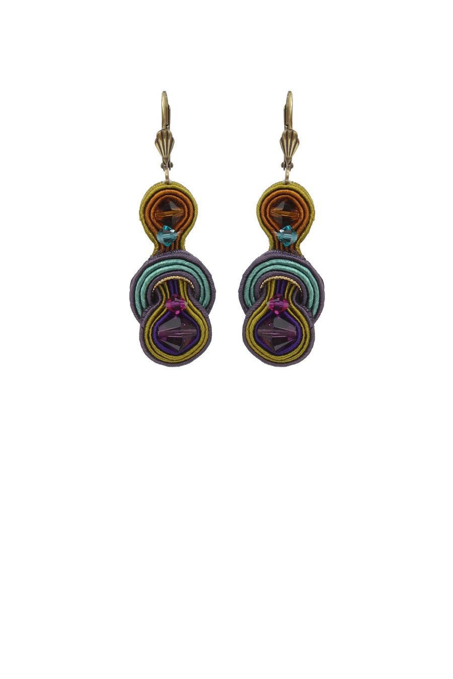 Hola Trendy Turquoise-Multicolor Earrings
