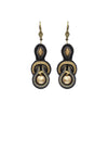 Hola Trendy Black-Silver Earrings