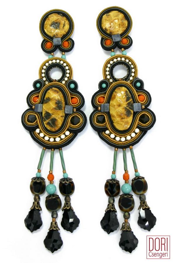 Savannah Snakeskin Dangle Earrings